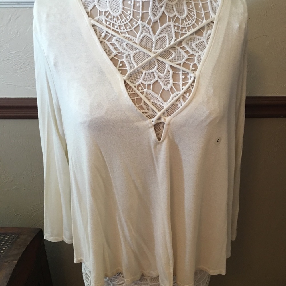 ⭐️NWT⭐️ Lace Up Long-sleeve Top (#57)